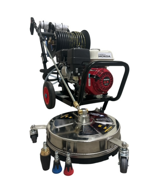 Honda GX200 Gearbox Drive Pressure Washer - Surface Cleaning Kit