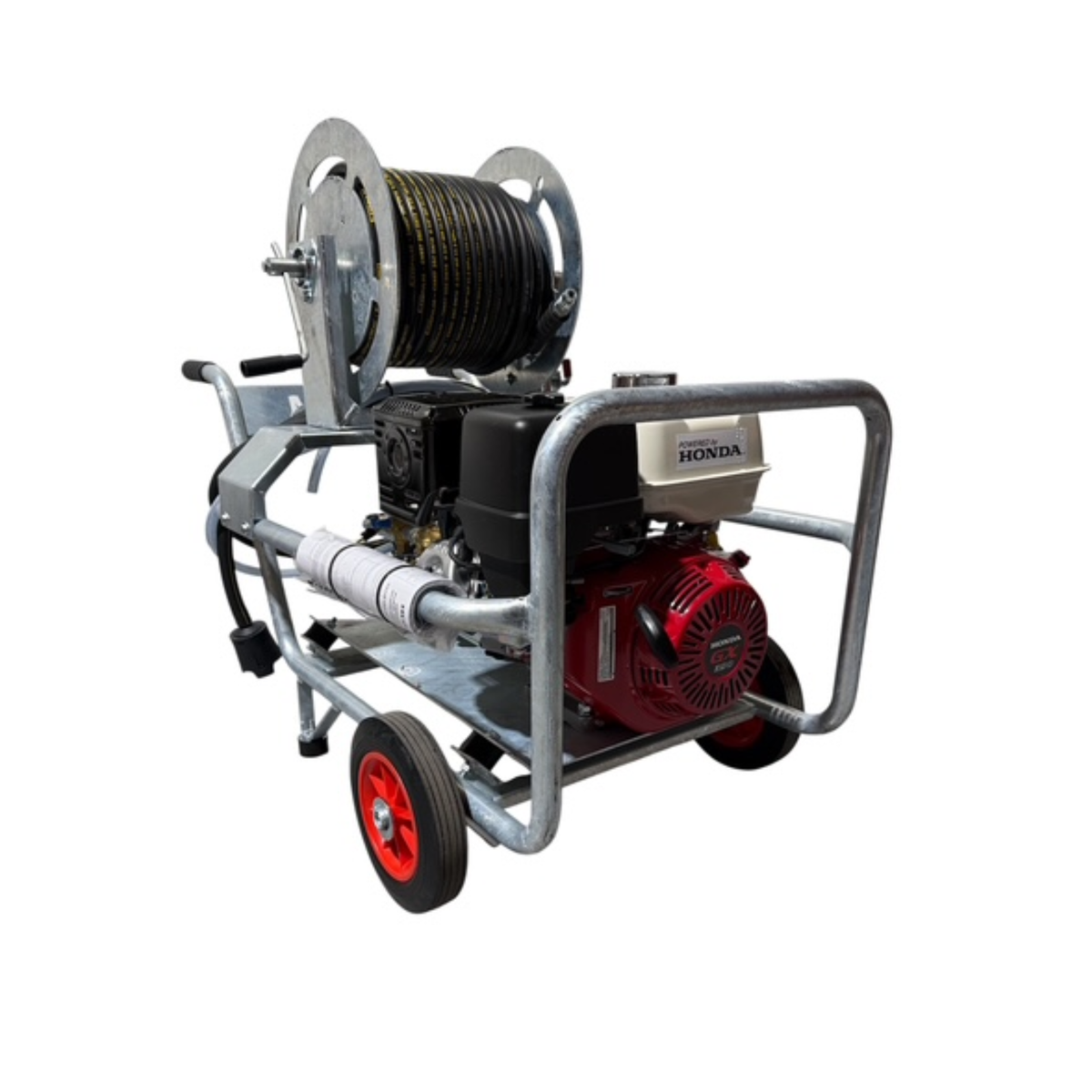 Honda GX390 21Lpm / 3000Psi Petrol Pressure Washer - Fully Galvanized Frame & 40Mtr Reel - Comet Pump