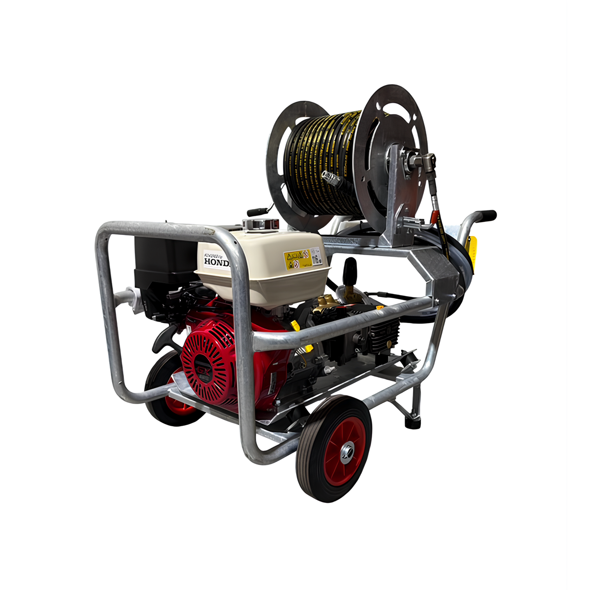 Honda GX390 21Lpm / 3000Psi Petrol Pressure Washer - Fully Galvanized Frame & 40Mtr Reel - Comet Pump