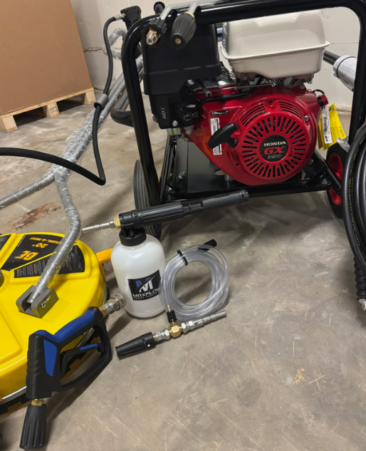 Honda GX390 Pressure Washer with Reel - Surface Cleaning Kit