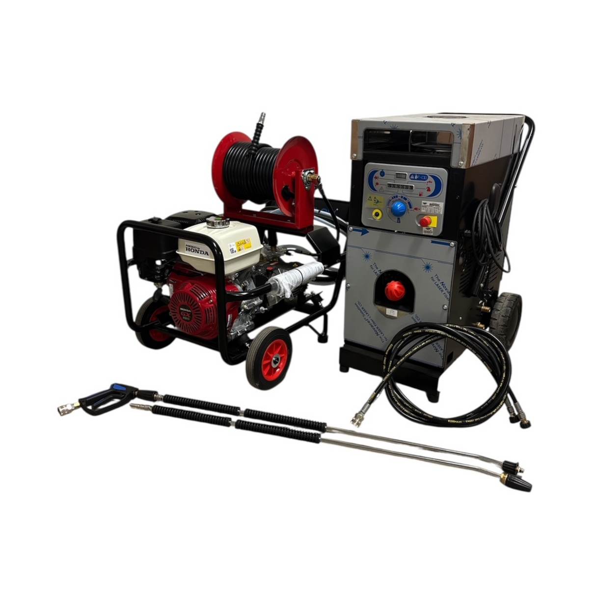 Honda GX390 Pressure Washer with Reel & Mazzoni HotBox System