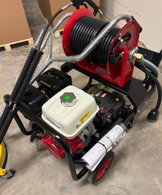 Honda GX390 Pressure Washer with Reel - Surface Cleaning Kit