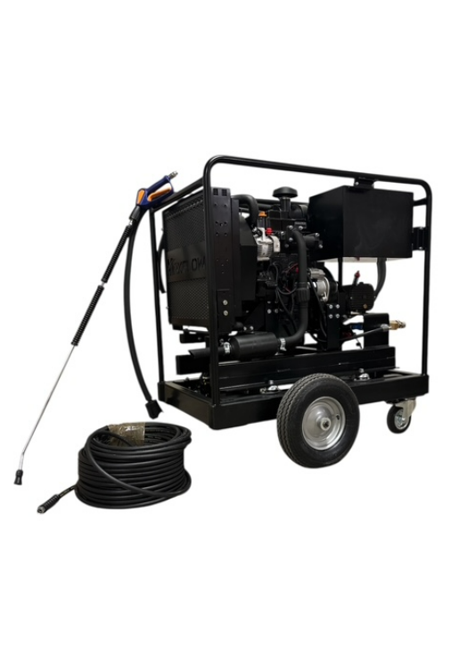 ISUZU 3 Cylinder 40Lpm 200Bar Single Lance Industrial Diesel Pressure Washer