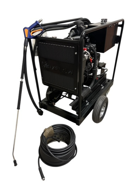 ISUZU 3 Cylinder 40Lpm 200Bar Single Lance Industrial Diesel Pressure Washer