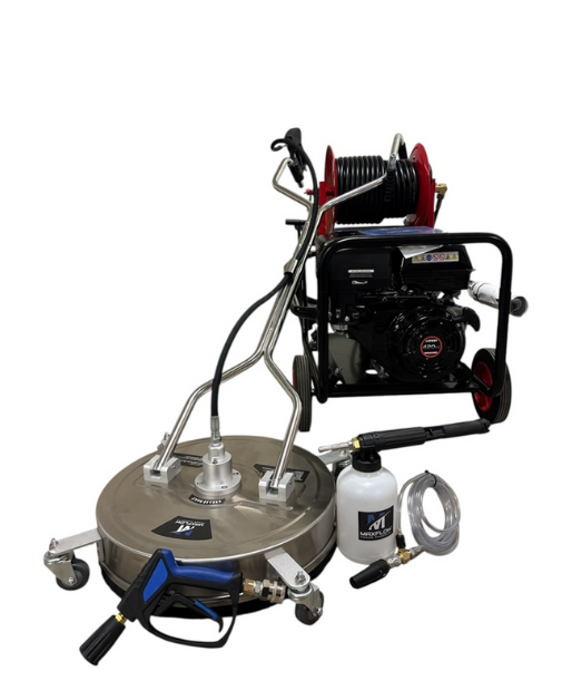 Loncin G420 21Lpm Pressure Washer with Reel - 20" Surface Cleaning Kit