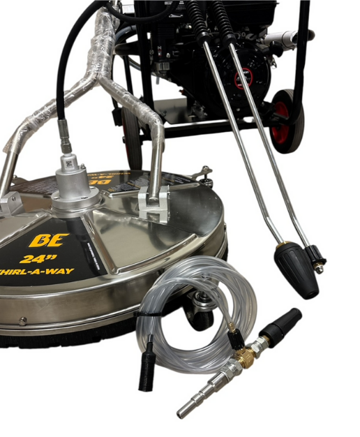 Loncin G420 24Lpm Pressure Washer with Reel - 24" Surface Cleaning Kit