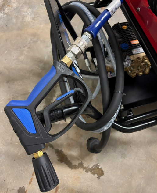 Loncin G420 24Lpm Pressure Washer with Reel - 24" Surface Cleaning Kit