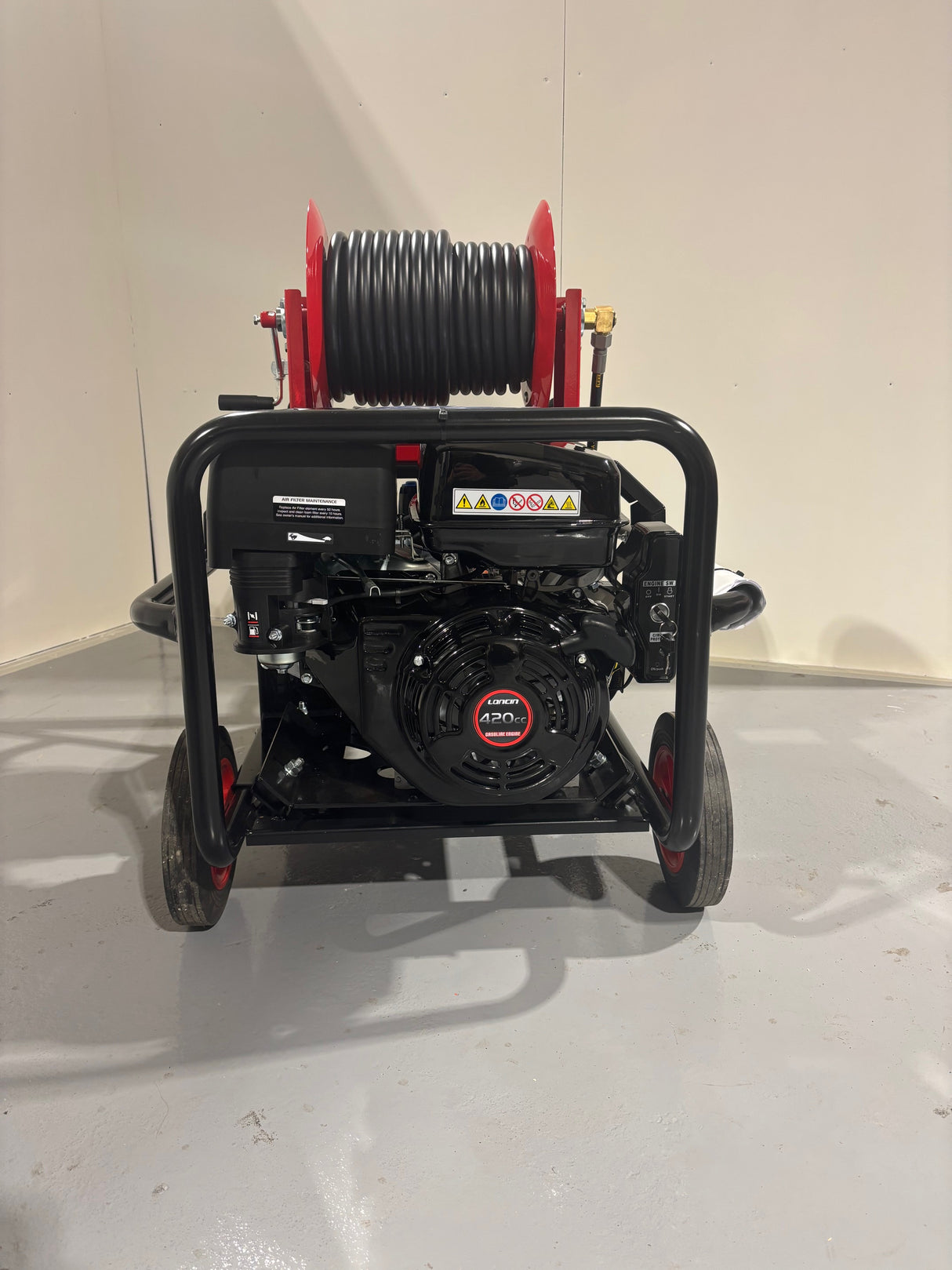 Loncin G420 24Lpm Electric Start Petrol Pressure Washer with Reel