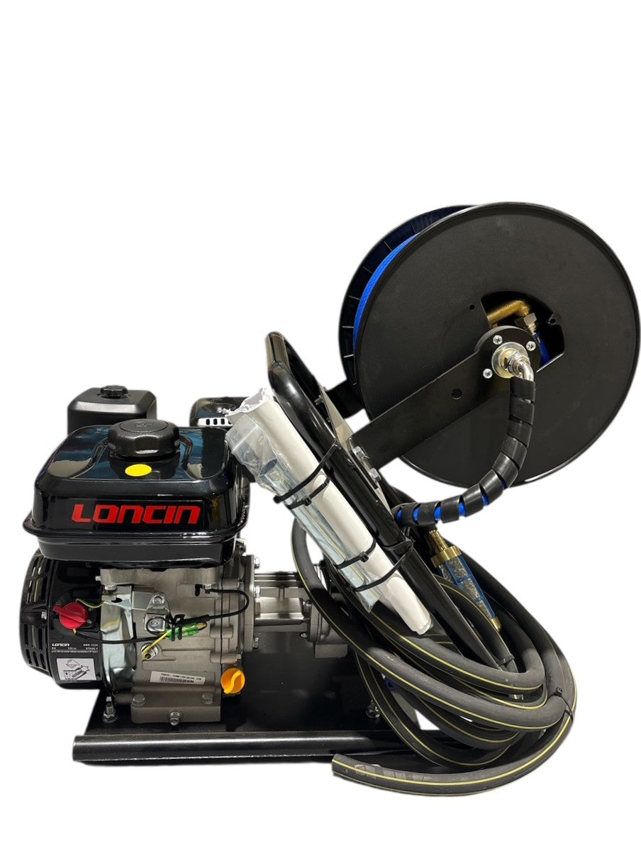 Loncin H135 Acid Pump Softwash System - Carry Frame with Reel