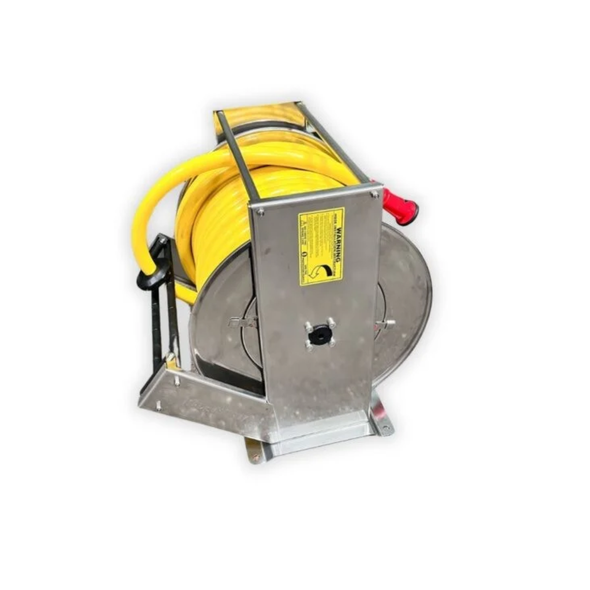 25 Metre 1" Stainless Steel Retractable Washdown Hose Reel with Hose
