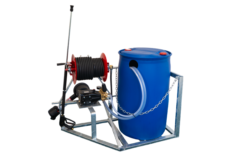 Hawk PTO Pressure Washer with Reel - Barrel Frame