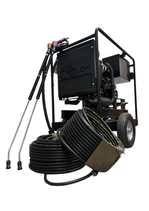 ISUZU 3 Cylinder 40Lpm Twin Lance Industrial Diesel Pressure Washer