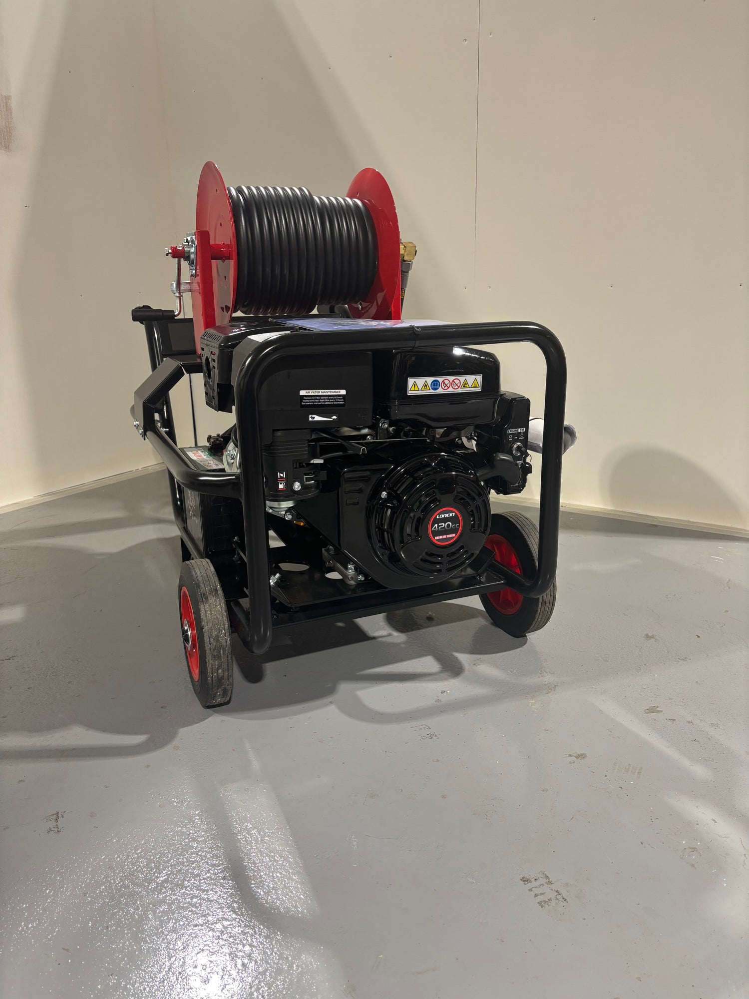 Loncin G420 24Lpm Electric Start Petrol Pressure Washer with Reel