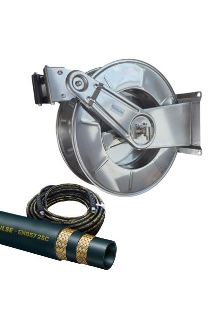 Maxflow 30Mtr Stainless Steel Retractable Reel with Hose – EMKO ...